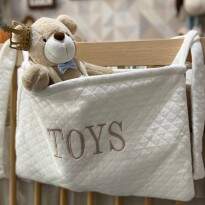 Bolso Porta Brinquedos para Berço Toys Malha Jacquard