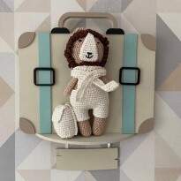 Quadro Amigurumi Leão Mapa 70.025 Coração de Mãe