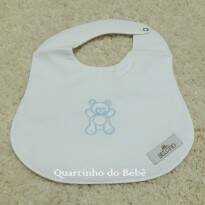 Babeiro Urso B1010 Piquet Branco/Azul 100348