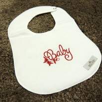 Babeiro Baby B1010 Piquet Branco/Vermelho 102589