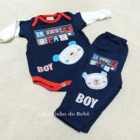 Conjunto Body Calça Little Bear 1504/05N 