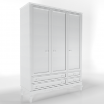 Roupeiro Versailles 1,60m Branco Timber