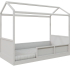 Cama link plus com casinha - palha - branca