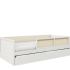 Cama link plus com auxiliar - palha palha - branco