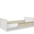 Cama link plus com grade e meia grade - palha natural - branco