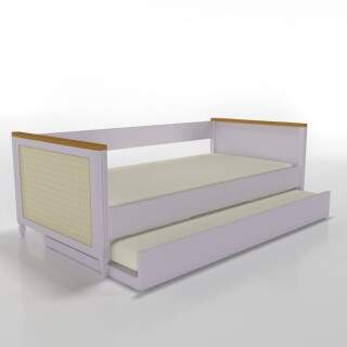 CAMA SOFÁ TUDOR PLUS +AUX BRANCO MEL