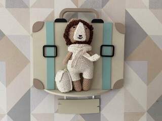 Quadro Amigurumi Leão Mapa 70.025