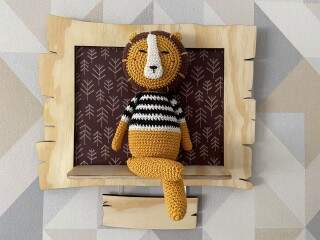 Quadro Amigurumi Leão Zoo 72.021 Coração de Mãe