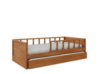 Cama link plus com auxiliar - palitada - madeira