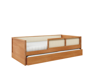 Cama link plus com auxiliar - palha - madeira