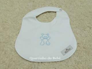 Babeiro Urso B1010 Piquet Branco/Azul 100348