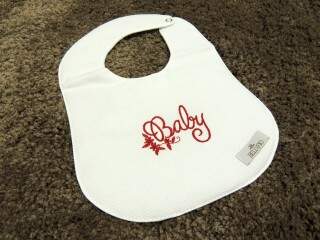 Babeiro Baby B1010 Piquet Branco/Vermelho 102589