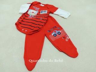 Conjunto Body Calça Teddy Bear 1510N/1507N Vermelho 102698