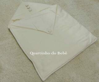 Saco para Bebê c/ Capuz Piquet Pérola 101568